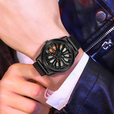 Rim Watch – Spinning Wheel Hub Design Sports Timepiece