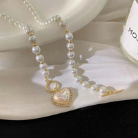 Imitation Pearl Pendant Necklace | Elegant Faux Pearl Jewelry