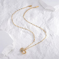 Korean Openable Shell Pearl Locket Necklace | Double-Sided Shell Pendant