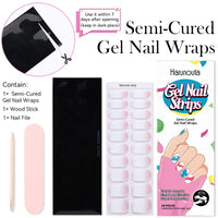 20-Tip Glitter Line Semi-Cured Gel Nail Stickers | Sparkle Strip Nail Art