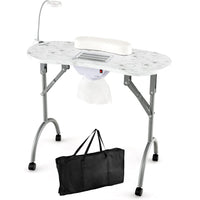 Portable Manicure Table, Foldable Nail Technician Desk