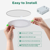 12units LED Recessed Slim Pot Light with Junction Box and Dimmable