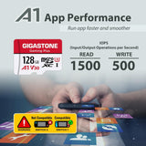 Gigastone 128GB Micro SDXC Memory Card with Adapter – High Speed Storage for Gaming, Cameras & Devices