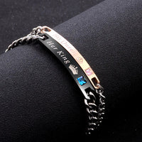 His & Her King & Queen Couple Bracelet Set | Matching Jewelry for Partners