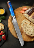Damascus 7-Inch Steel Bread Slicer – Premium Baking & Kitchen Knife