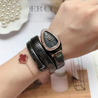 Serpentine Quartz Watch for Women | Elegant Snake Chain Timepiece