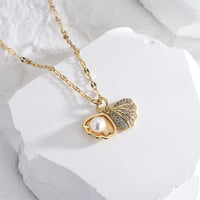 Korean Openable Shell Pearl Locket Necklace | Double-Sided Shell Pendant