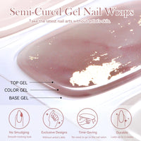 20-Tip Gradient French Semi-Cured Gel Nail Stickers | Ombre French Nail Strips