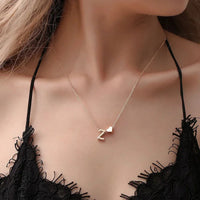 Tiny Heart Dainty Initial Necklace | Minimalist Letter Charm Jewelry