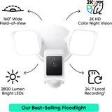 Wyze Floodlight Camera v2 – 2800 Lumens Outdoor Security Floodlight with 2K Video