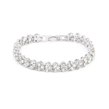 Luxury Roman Crystal Geometric Chain Bracelet | Elegant Sparkle Jewelry