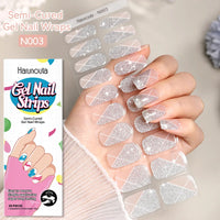 20-Tip Glitter Line Semi-Cured Gel Nail Stickers | Sparkle Strip Nail Art