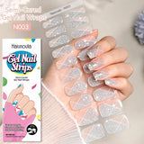 20-Tip Glitter Line Semi-Cured Gel Nail Stickers | Sparkle Strip Nail Art