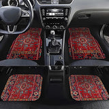 Persian-Print Car Floor Mat Set – 4-Piece Vintage Oriental Rug Style