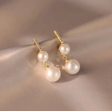 CC Style Pearl Vintage Drop Earrings | Classic Luxury Jewelry