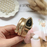 Serpentine Quartz Watch for Women | Elegant Snake Chain Timepiece