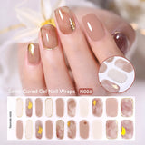 20-Tip Gradient French Semi-Cured Gel Nail Stickers | Ombre French Nail Strips
