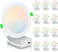 12units LED Recessed Slim Pot Light with Junction Box and Dimmable