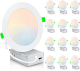 12units LED Recessed Slim Pot Light with Junction Box and Dimmable