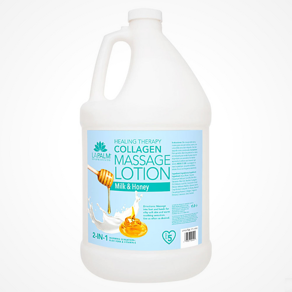 La Palm Collagen Massage Lotion Milk & Honey (3.73 mL & 1 Gallon)