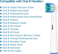 Toothbrush Head Compatible with Oral B Braun Pro 1000 2000 3000 (2 units)