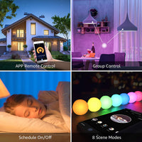 Smart Bulb A16 E26 Wife Light Bulb Dimable RGBW Color Changing Light