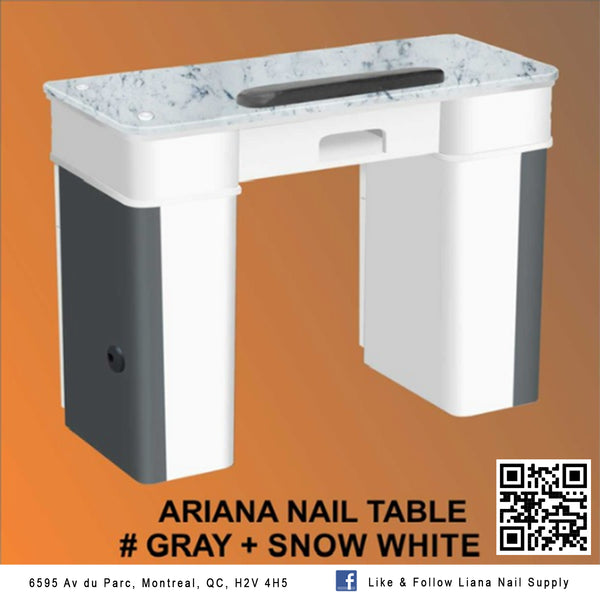 Manicure Table ARIANA Gray + Snow White [ ORDER ONLY ]