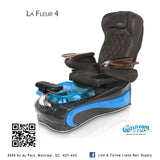 Single Pedicure Chair by Gulfstream [ La Rouge Fleur 4 ]