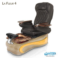 Single Pedicure Chair by Gulfstream [ La Rouge Fleur 4 ]