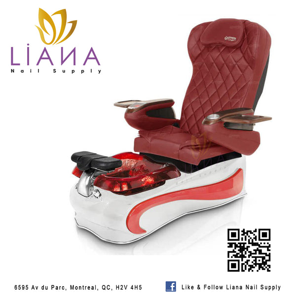 Single Pedicure Chair by Gulfstream [ La Rouge Fleur 4 ]