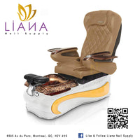 Single Pedicure Chair by Gulfstream [ La Rouge Fleur 4 ]