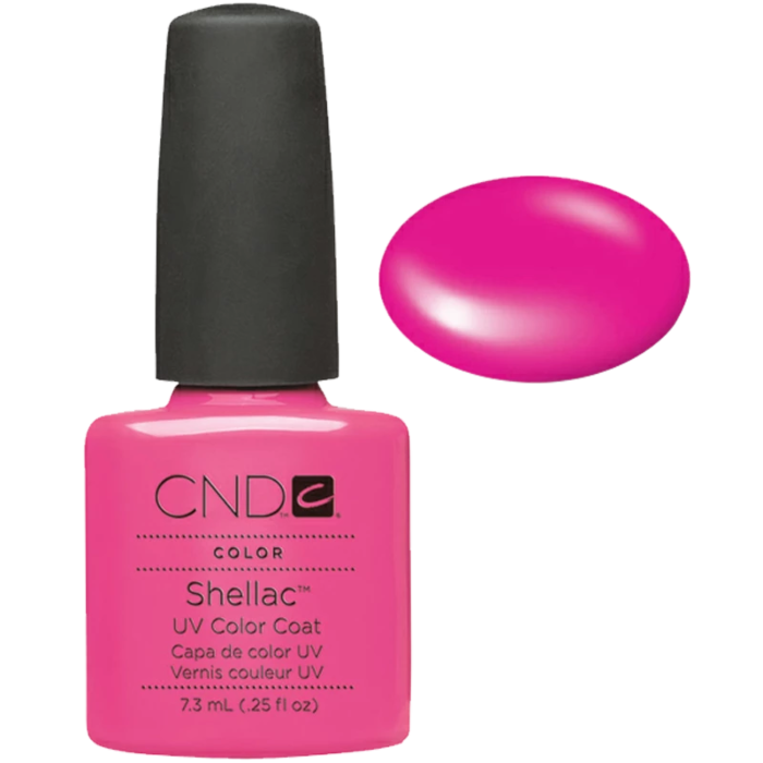 Hot Mess Shellac CND Shellac HOT POP PINK Nail Gel Polish Soak Off UV/LED | 7.3mL - 0.2 ...